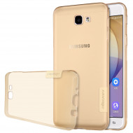 TPU чехол Nillkin Nature Series для Samsung G610F Galaxy J7 Prime (2016) Золотой (прозрачный)