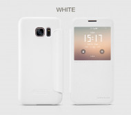 Кожаный чехол (книжка) Nillkin Sparkle Series для Samsung G930F Galaxy S7 Белый