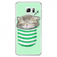 Тонкий силиконовый чехол с принтом "Милые котята" для Samsung G930F Galaxy S7 Котенок в кармане
