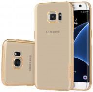 TPU чехол Nillkin Nature Series для Samsung G935F Galaxy S7 Edge Золотой (прозрачный)
