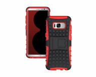 Противоударный двухслойный чехол Shield для Samsung G950 Galaxy S8 с подставкой Красный