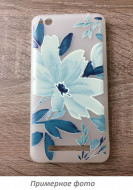 TPU чехол матовый soft touch color для Samsung G955 Galaxy S8 Plus Голубой цветок