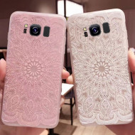 TPU чехол матовый soft touch для Samsung G955 Galaxy S8 Plus Узор Белый