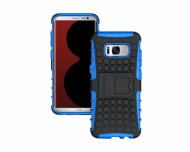 Противоударный двухслойный чехол Shield для Samsung G955 Galaxy S8 Plus с подставкой Синий