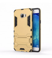 Ударопрочный чехол-подставка Transformer для Samsung Galaxy C7 с мощной защитой корпуса Золотой / Champagne Gold