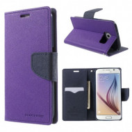 Чехол (книжка) Mercury Fancy Diary series для Samsung Galaxy S6 G920F/G920D Duos Фиолетовый / Синий