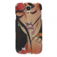 TPU чехол IMD Erotic Print для Samsung i9500 Galaxy S4 Girl Sucking Finger