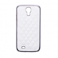 Хромированная накладка стеганная для Samsung i9500 Galaxy S4 Белый