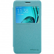 Кожаный чехол (книжка) Nillkin Sparkle Series для Samsung J710F Galaxy J7 (2016) Бирюзовый