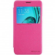 Кожаный чехол (книжка) Nillkin Sparkle Series для Samsung J710F Galaxy J7 (2016) Розовый