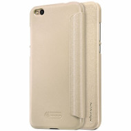 Кожаный чехол (книжка) Nillkin Sparkle Series для Xiaomi Mi 5c Золотой
