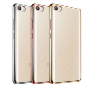 Прозрачный силиконовый чехол для Xiaomi Mi 5s с глянцевой окантовкой Розовый