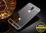 Металлический бампер с акриловой вставкой с зеркальным покрытием для Xiaomi Mi 5s Plus Черный