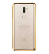 Прозрачный силиконовый чехол для Xiaomi Mi 5s Plus с глянцевой окантовкой Золотой