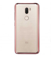 Прозрачный силиконовый чехол для Xiaomi Mi 5s Plus с глянцевой окантовкой Розовый