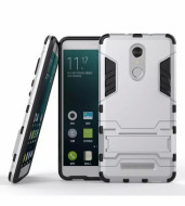 Ударопрочный чехол-подставка Transformer для Xiaomi Mi 6 с мощной защитой корпуса Серебряный / Satin Silver