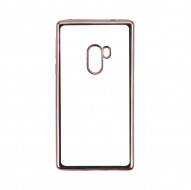 Прозрачный силиконовый чехол для Xiaomi Mi MIX с глянцевой окантовкой Золотой