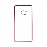 Прозрачный силиконовый чехол для Xiaomi Mi Note 2 с глянцевой окантовкой Розовый