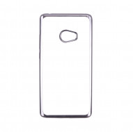 Прозрачный силиконовый чехол для Xiaomi Mi Note 2 с глянцевой окантовкой Серебряный