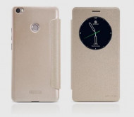Кожаный чехол (книжка) Nillkin Sparkle Series для Xiaomi Mi Max Золотой