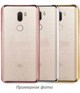 Прозрачный силиконовый чехол для Xiaomi MI4 с глянцевой окантовкой Золотой