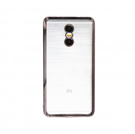 Прозрачный силиконовый чехол для Xiaomi Redmi Pro с глянцевой окантовкой Серебряный