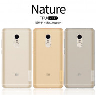 TPU чехол Nillkin Nature Series для Xiaomi Redmi Note 4 Золотой (прозрачный)