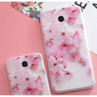 TPU чехол матовый soft touch для Xiaomi Redmi Note 4 Сакура