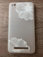 TPU чехол матовый soft touch color для Xiaomi Redmi 4a Белые Маки