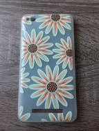 TPU чехол матовый soft touch color для Xiaomi Redmi 4a Крупные Ромашки