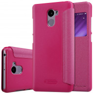 Кожаный чехол (книжка) Nillkin Sparkle Series для Xiaomi Redmi 4 Розовый