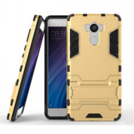 Ударопрочный чехол-подставка Transformer для Xiaomi Redmi 4/ 4 Pro/ 4 Prime с мощной защитой корпуса Золотой / Champagne Gold