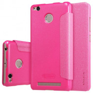 Кожаный чехол (книжка) Nillkin Sparkle Series для Xiaomi Redmi 3 Pro / Redmi 3s Розовый