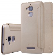 Кожаный чехол (книжка) Nillkin Sparkle Series для Asus Zenfone 3 Max (ZC520TL) Золотой