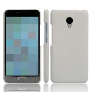 Кожаный чехол-накладка с имитацией кожи крокодила для Meizu M5 Белый