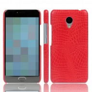 Кожаный чехол-накладка с имитацией кожи крокодила для Meizu M5 Красный