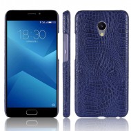 Кожаный чехол-накладка с имитацией кожи крокодила для Meizu M5 Note Синий