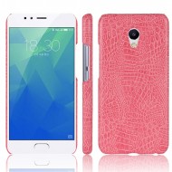 Кожаный чехол-накладка с имитацией кожи крокодила для Meizu M5s Розовый
