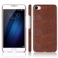 Кожаный чехол-накладка с имитацией кожи крокодила для Meizu U20 Коричневый