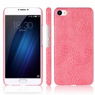 Кожаный чехол-накладка с имитацией кожи крокодила для Meizu U20 Розовый