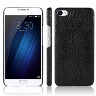 Кожаный чехол-накладка с имитацией кожи крокодила для Meizu U20 Черный