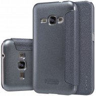 Кожаный чехол (книжка) Nillkin Sparkle Series для Samsung J120F Galaxy J1 (2016) Черный