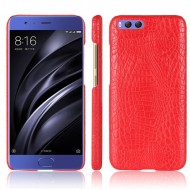 Кожаный чехол-накладка с имитацией кожи крокодила для Xiaomi Mi 6 Красный