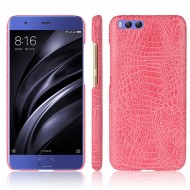 Кожаный чехол-накладка с имитацией кожи крокодила для Xiaomi Mi 6 Розовый