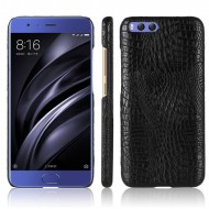 Кожаный чехол-накладка с имитацией кожи крокодила для Xiaomi Mi 6 Черный