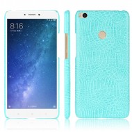 Кожаный чехол-накладка с имитацией кожи крокодила для Xiaomi Mi Max 2 Бирюзовый