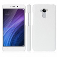 Кожаный чехол-накладка с имитацией кожи крокодила для Xiaomi Redmi 4 Белый