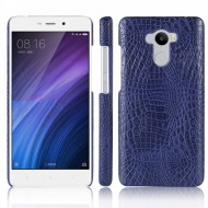 Кожаный чехол-накладка с имитацией кожи крокодила для Xiaomi Redmi 4 Синий