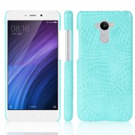 Кожаный чехол-накладка с имитацией кожи крокодила для Xiaomi Redmi 4 Pro / Redmi 4 Prime Бирюзовый