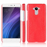Кожаный чехол-накладка с имитацией кожи крокодила для Xiaomi Redmi 4 Pro / Redmi 4 Prime Красный